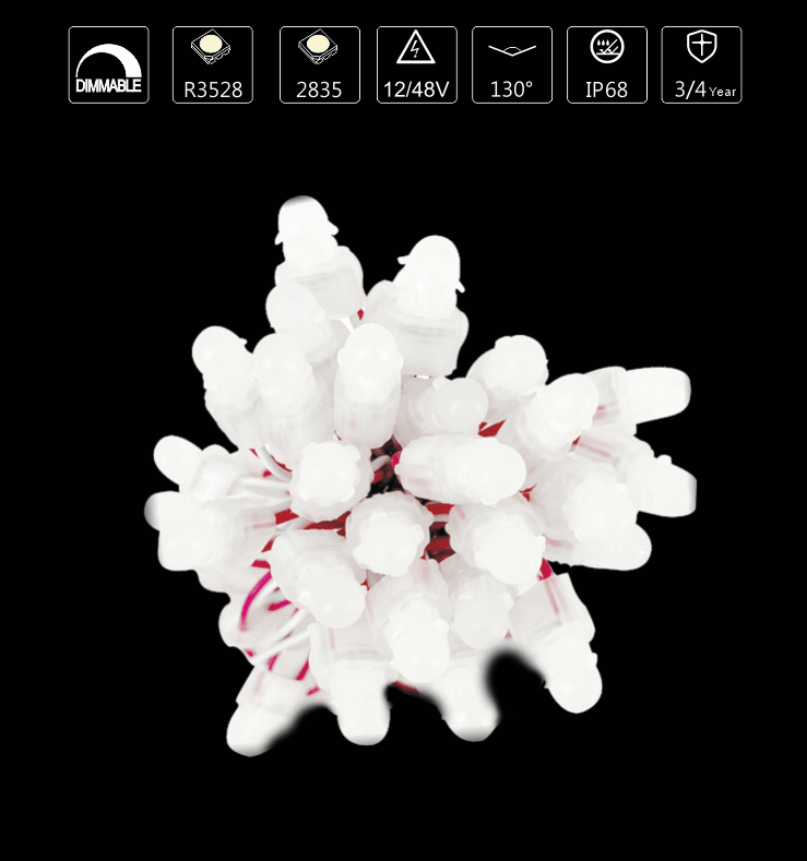 9mm LED Perforated Light 50pcs LED Through-hole Module