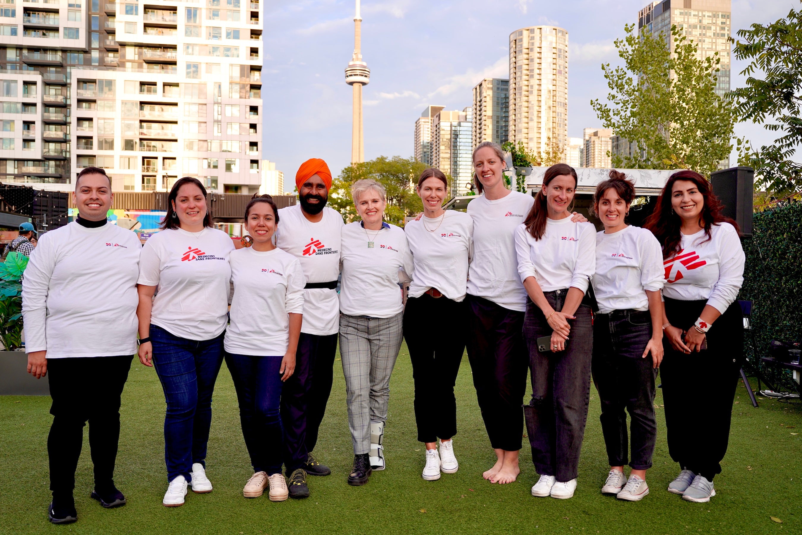 Gurdeep with Doctors Without Borders Team in Toronto in 2022