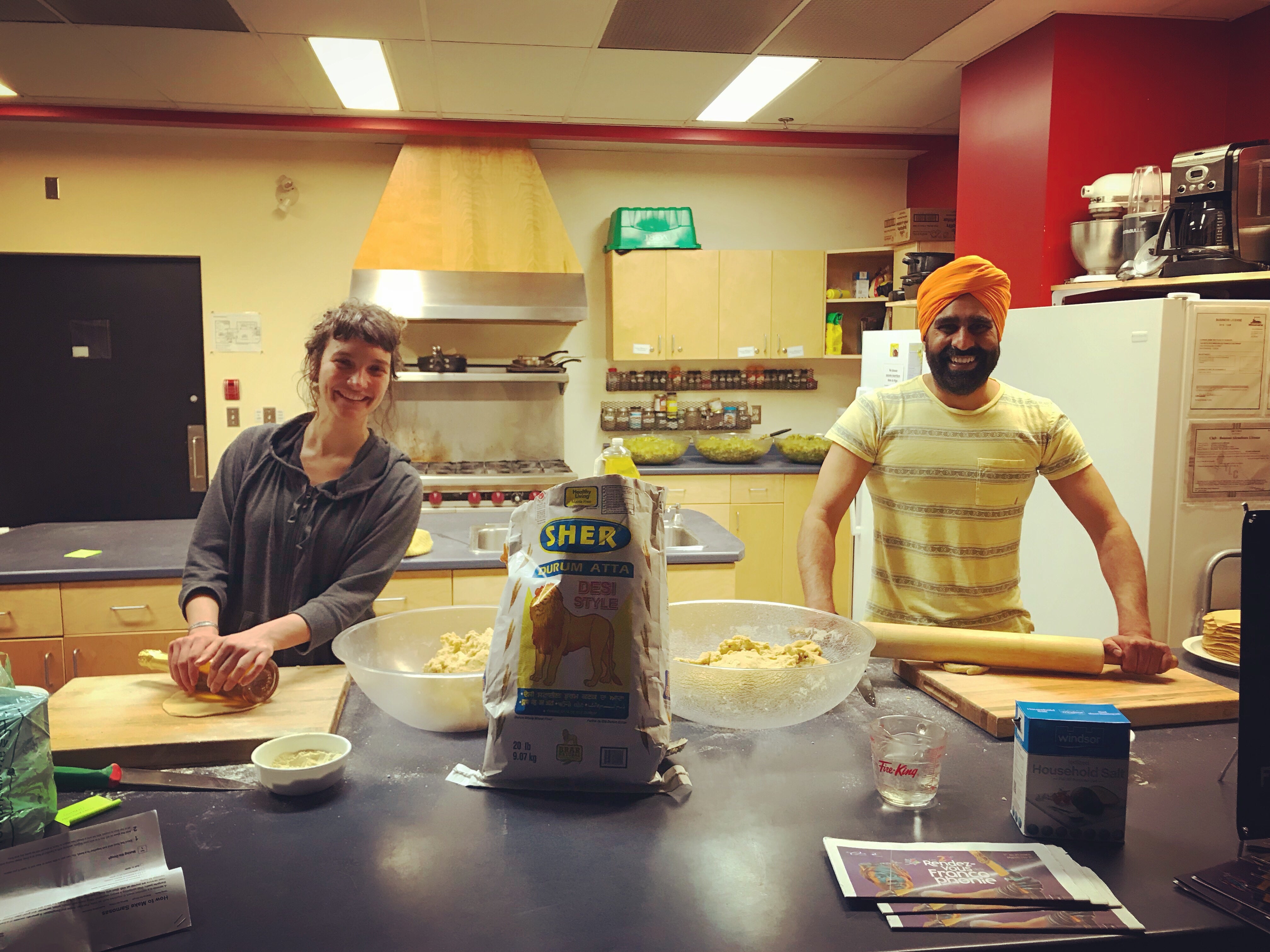 Making food for the Whitehorse community in the Yukon.