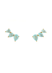 Apostyle Leah Alexandra Aqua Chalcedony Ear Climber