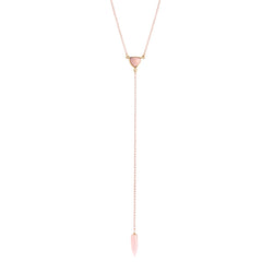 Leah Alexandra Roase Gold Lariat Necklace