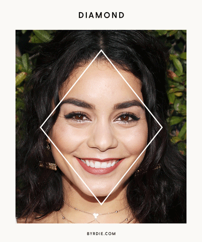 Diamond Face Shape from Byrdie.com