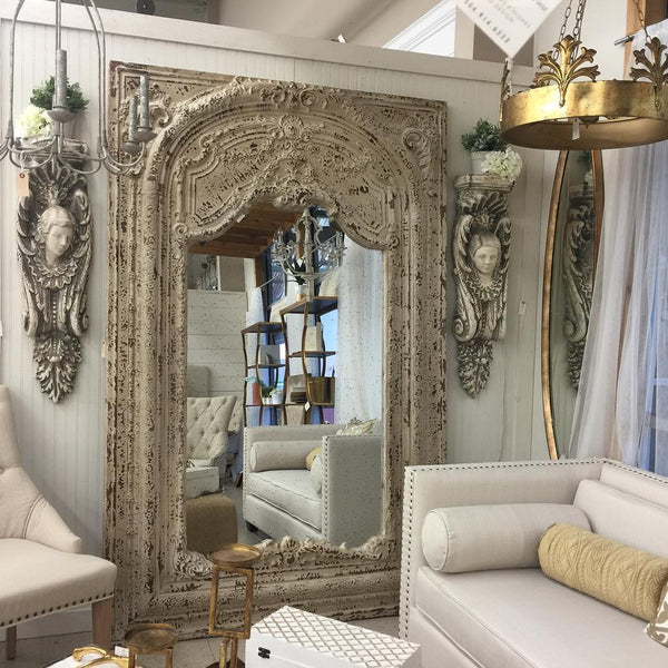 Bohemian Large Arched Floor Mirror - 75759