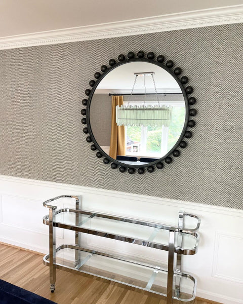 Uttermost Cyra Black Round Wall Mirror