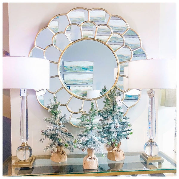 Uttermost Dahlia Round Wall Mirror
