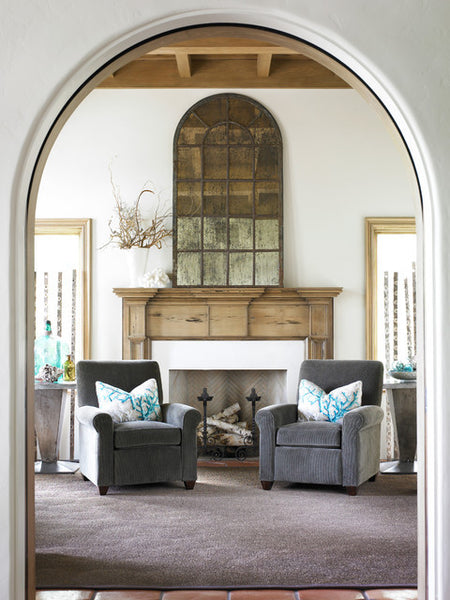 Arched window style wall mirror