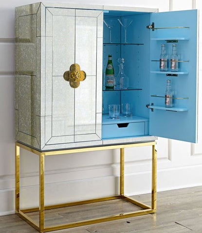 Mirrored drinks cabinet