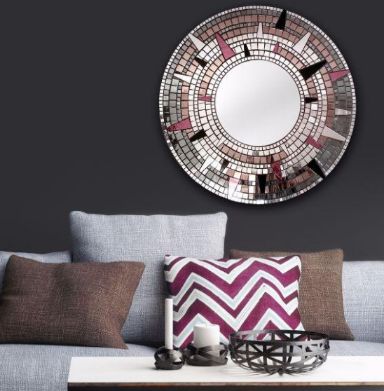 Eternal Fuchia Mosaic Wall Mirror