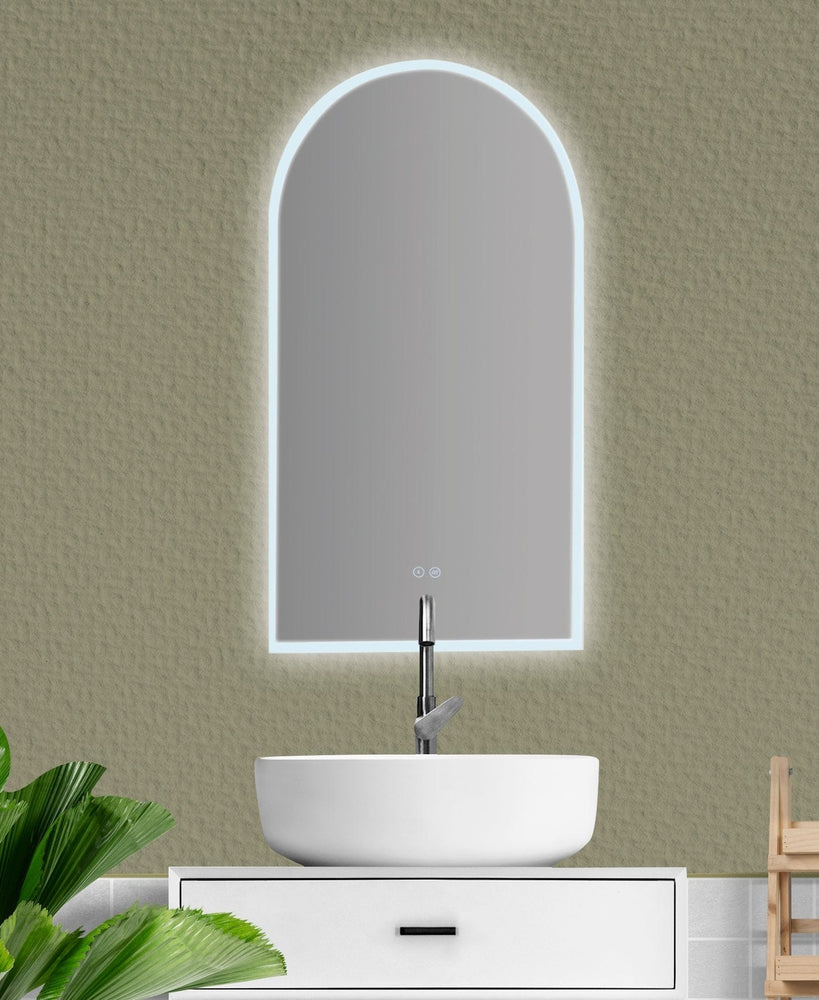 arched bathroom mirror cabinet