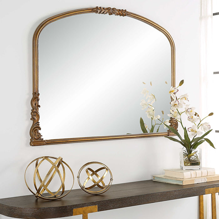 Merida Gold Arched Wall Mirror — Shine Mirrors Australia 1197