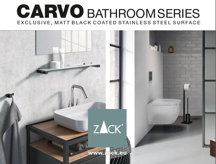 Zack Carvo Matt Black Bathroom Accessories