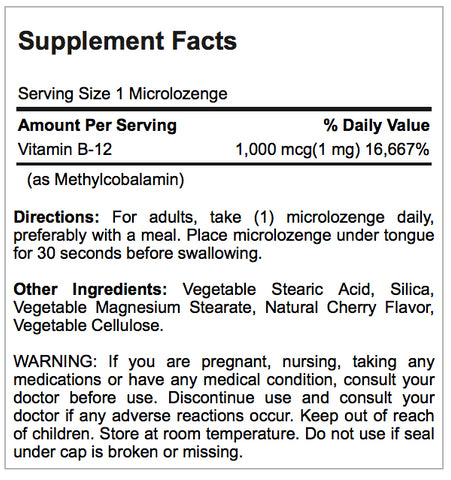 Methylcobalamin Vitamin B-12 1000 mcg