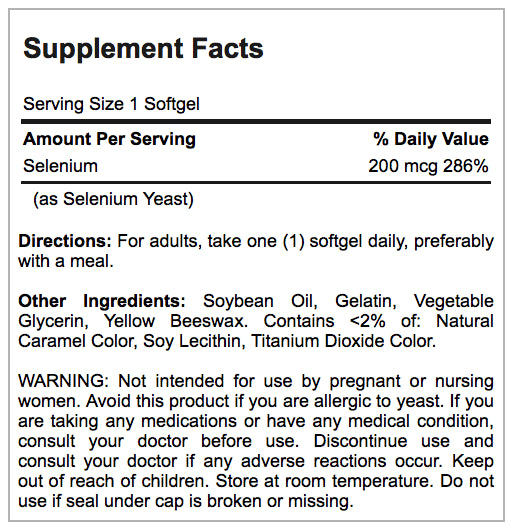 Absorbable Selenium 200 mcg