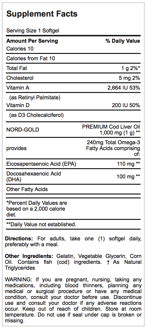 Cod liver oil