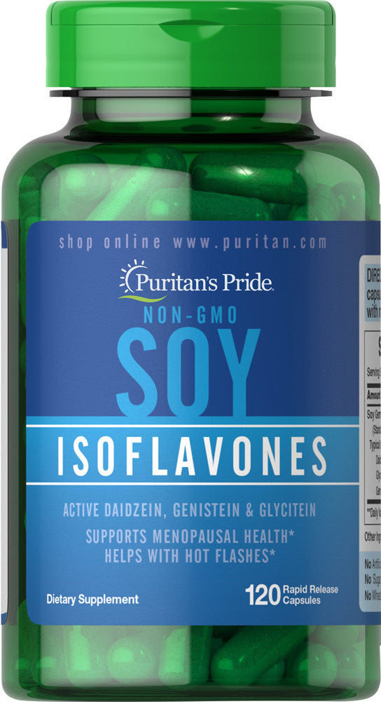 Puritan's Pride Non-GMO Soy Isoflavones 750 mg / 120 Rapid Release Capsules / Item #000005