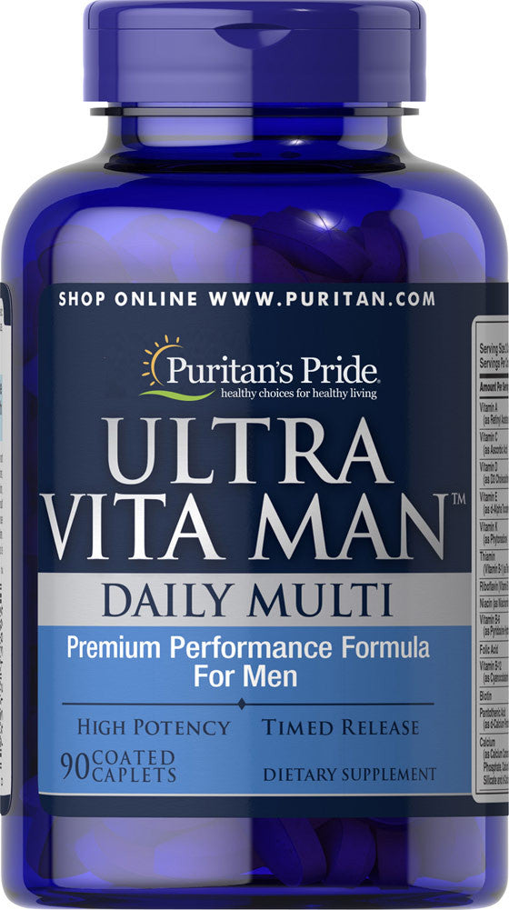 Puritan's Pride Ultra Vita Man Time Release 90 Caplets / Item #003894