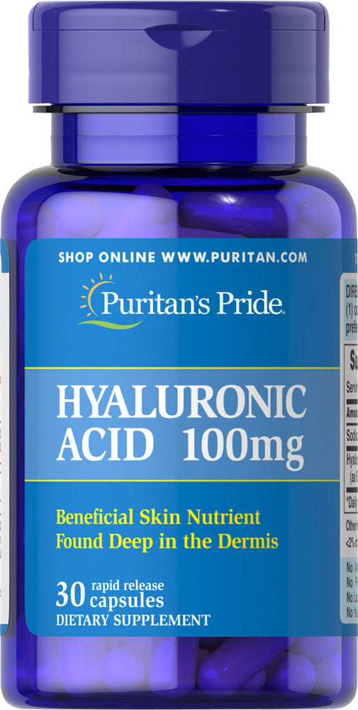 Puritan's Pride Hyaluronic Acid 100 mg / 30 Capsules / Item #017687