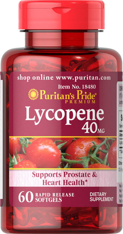 Puritan's Pride Lycopene 40 mg / 60 Softgels / Item #018480
