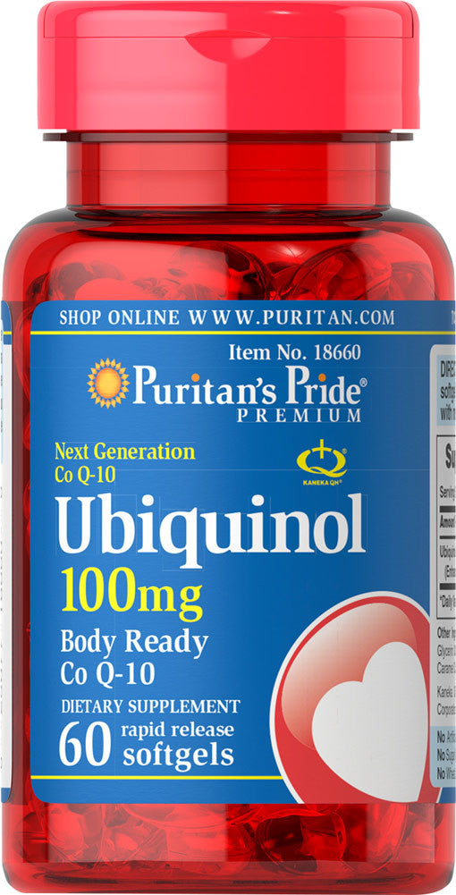 Puritan's Pride Ubiquinol 100 mg / 60 Softgels / Item #018660