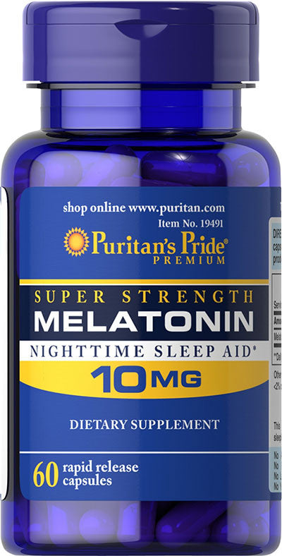 Puritan's Pride Melatonin 10 mg / 60 Capsules / Item #019491