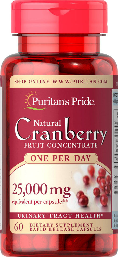 Puritan's Pride One A Day Cranberry 500 mg / 60 Capsules / Item #019877