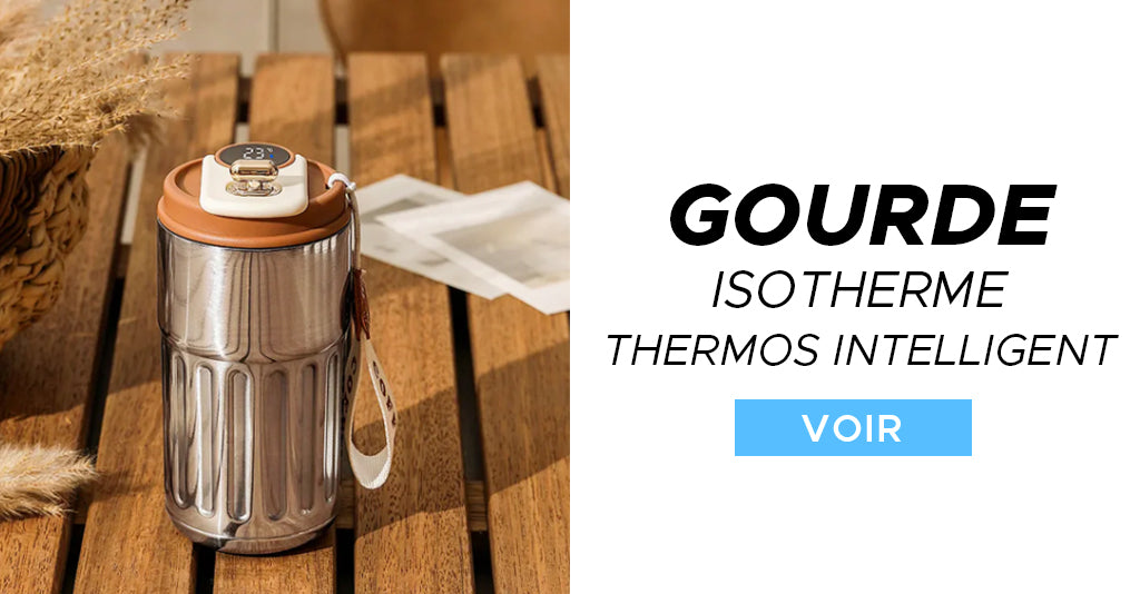 Gourde thermos intelligent avec écran