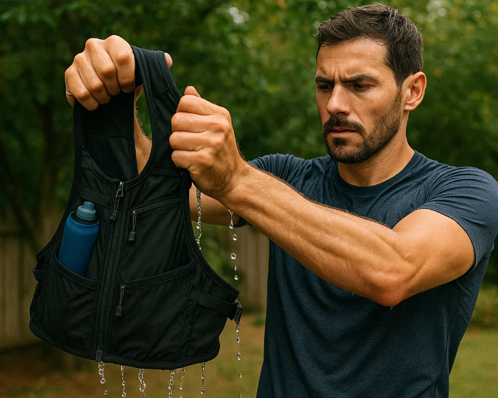 Laver son gilet de trail