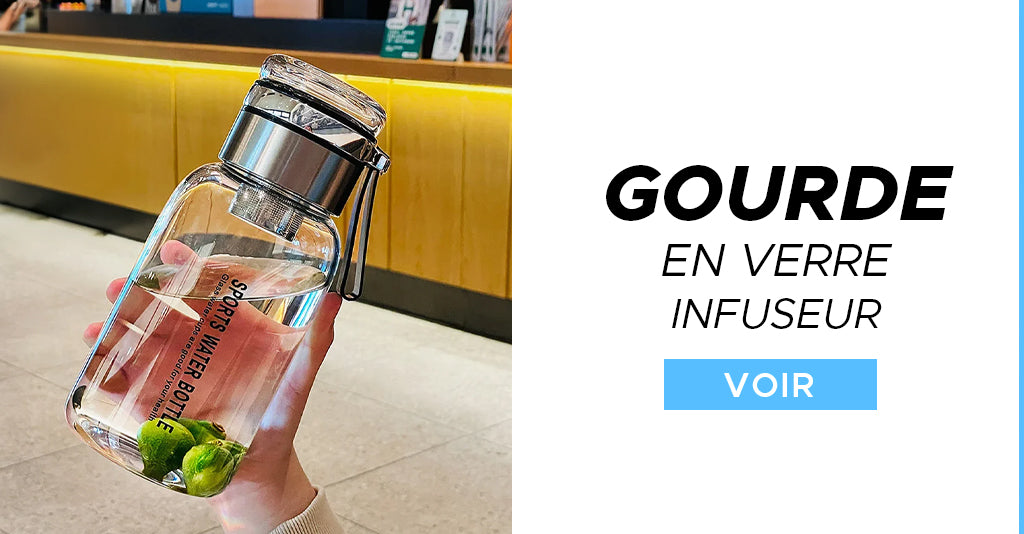 gourde verre infuseur