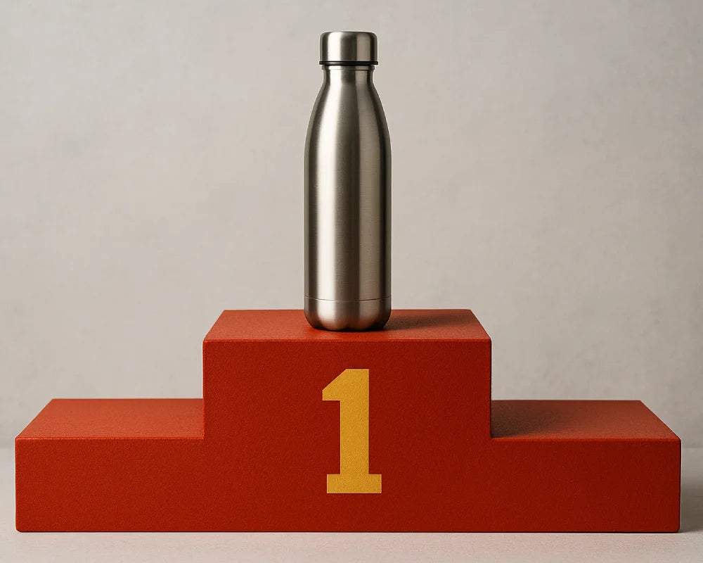 Gourde sur un podium
