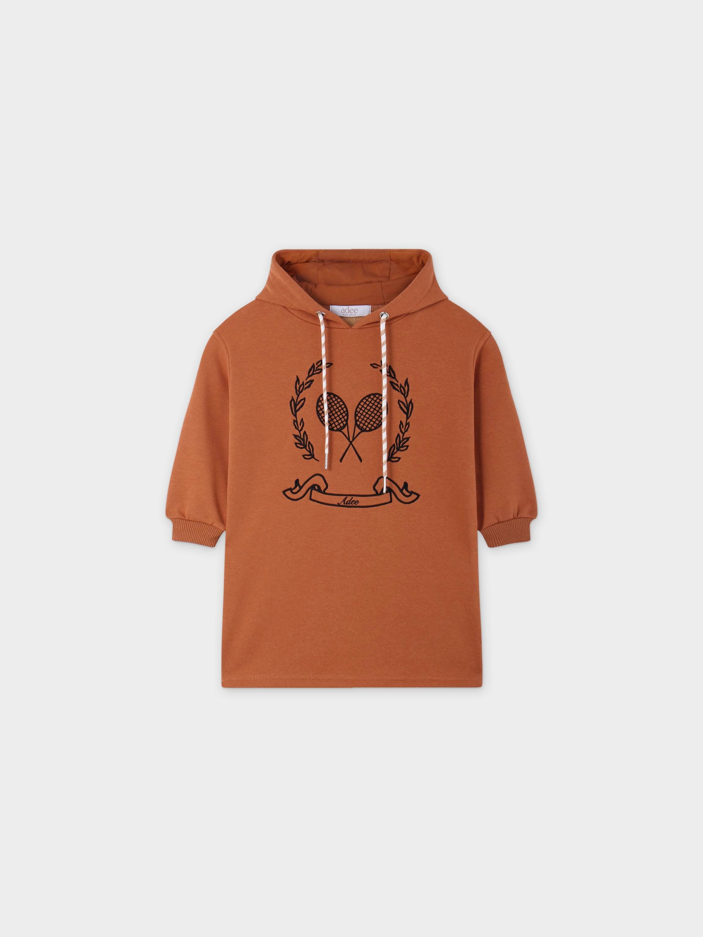 Logo Sweatshirt Dress- Taupe - Adee product image