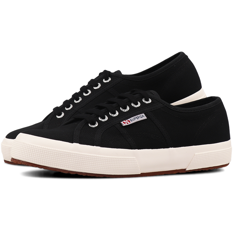 superga black white