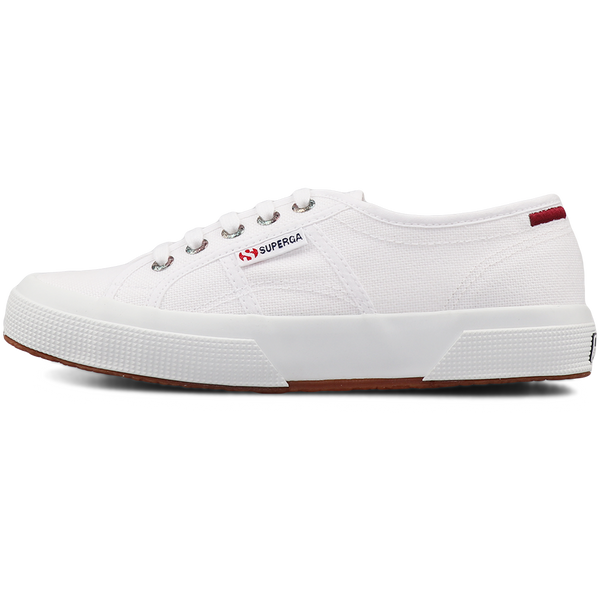 superga 275 classic leather plimsolls in white