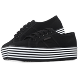 Superga 2790 Flatform Black-Black White 