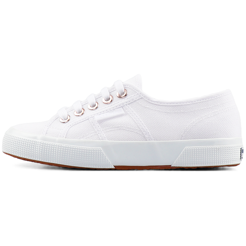 superga white and rose gold