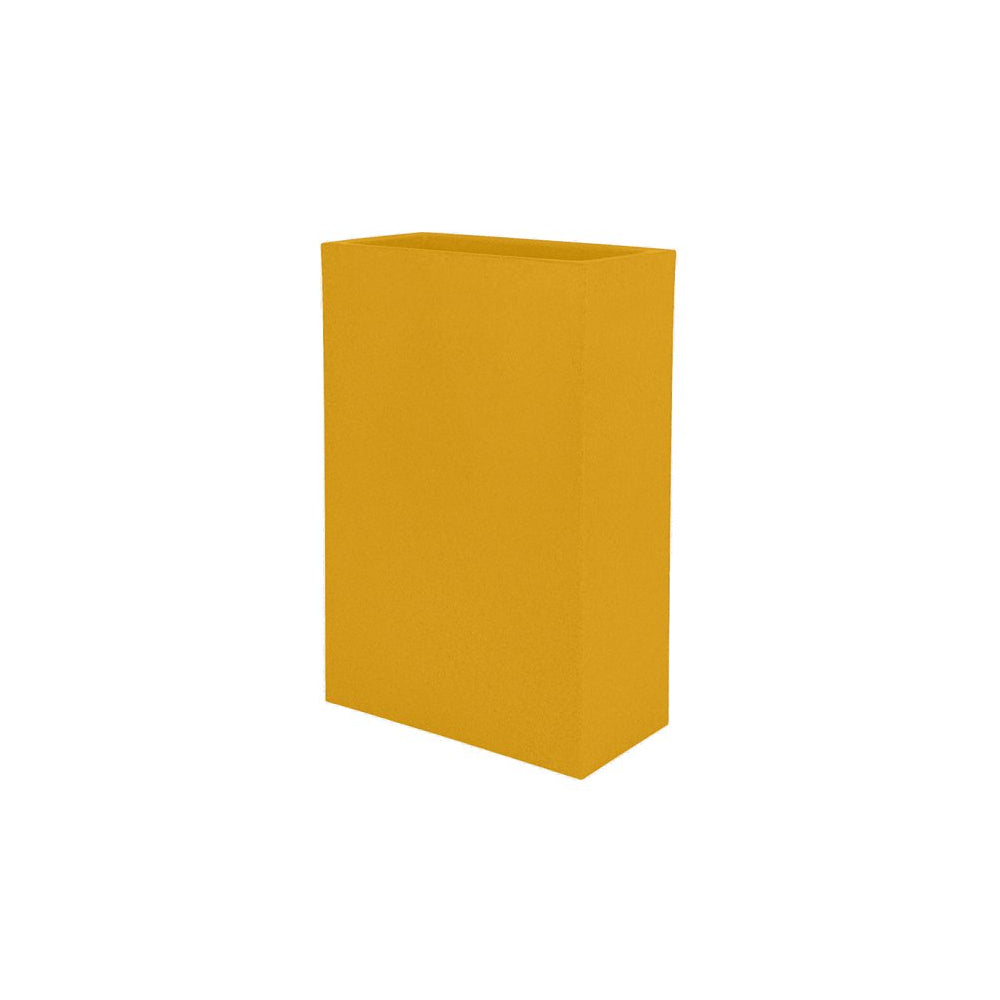 Tropitone Fyor 23.5"W x 12"D x 35"H Rectangle Marine Grade Polymer Planter 6A1987RE - Bright Yellow