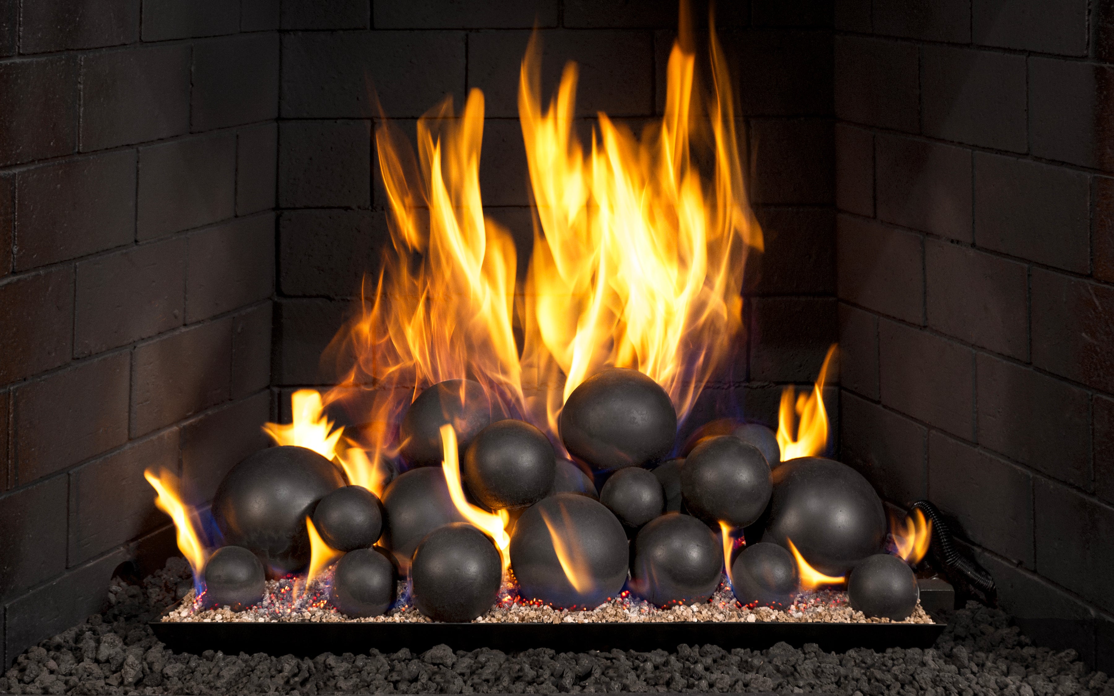 18" Real Fyre Epic Black Mixed Select Fyre Spheres Set FSM-18-EB (P45 Burner Sold Separately)