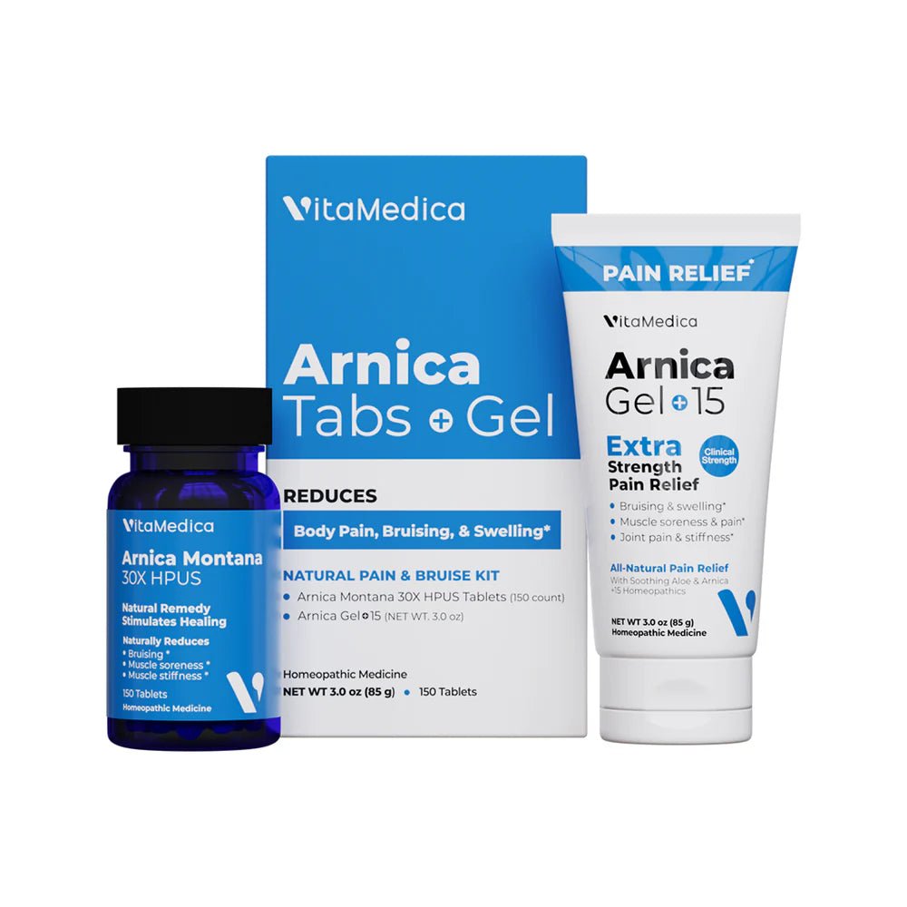 VitaMedica Arnica 150-tab Bottle + Topical Arnica Body Gel Kit