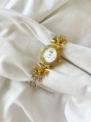 Golden Lavender Pearl Watch - LuvLoom