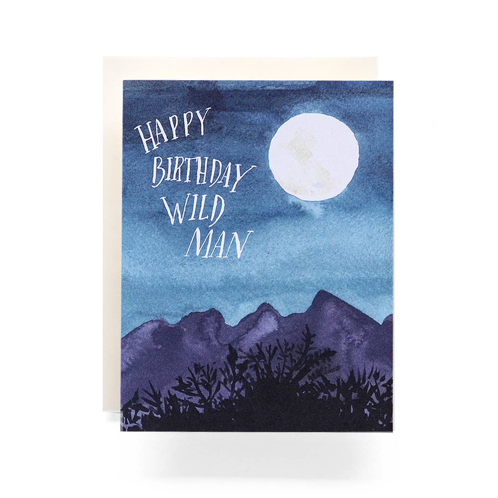Antiquaria - Wild Man Birthday Greeting Card