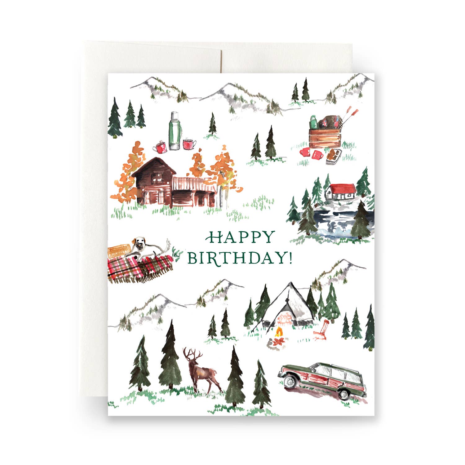Antiquaria - Alpine Lodge Birthday Greeting Card