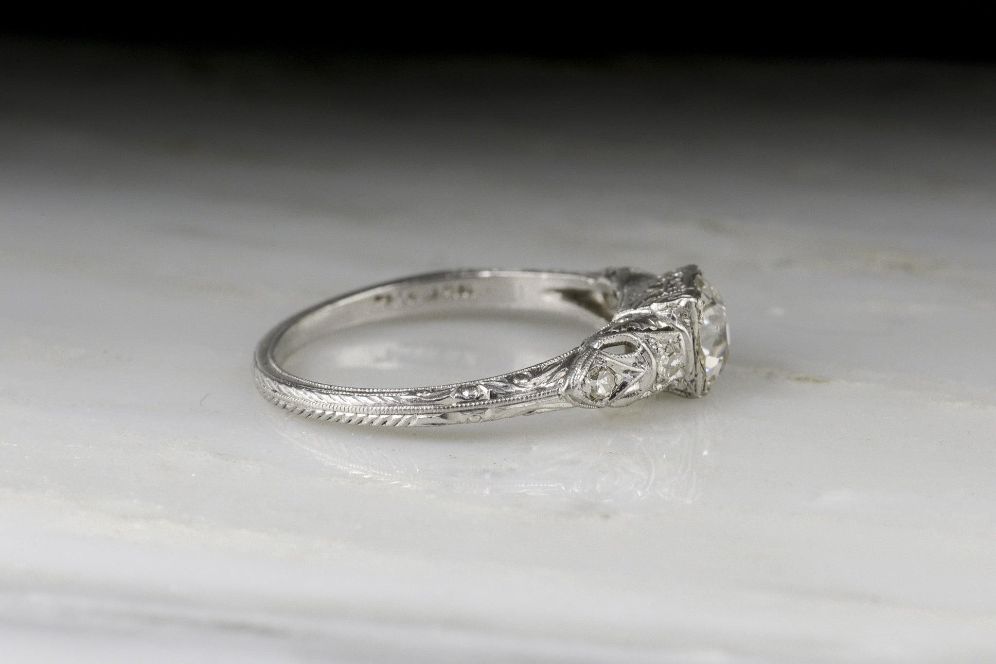Antique Engagement Ring with French Japonisme Influences and Edwardian ...