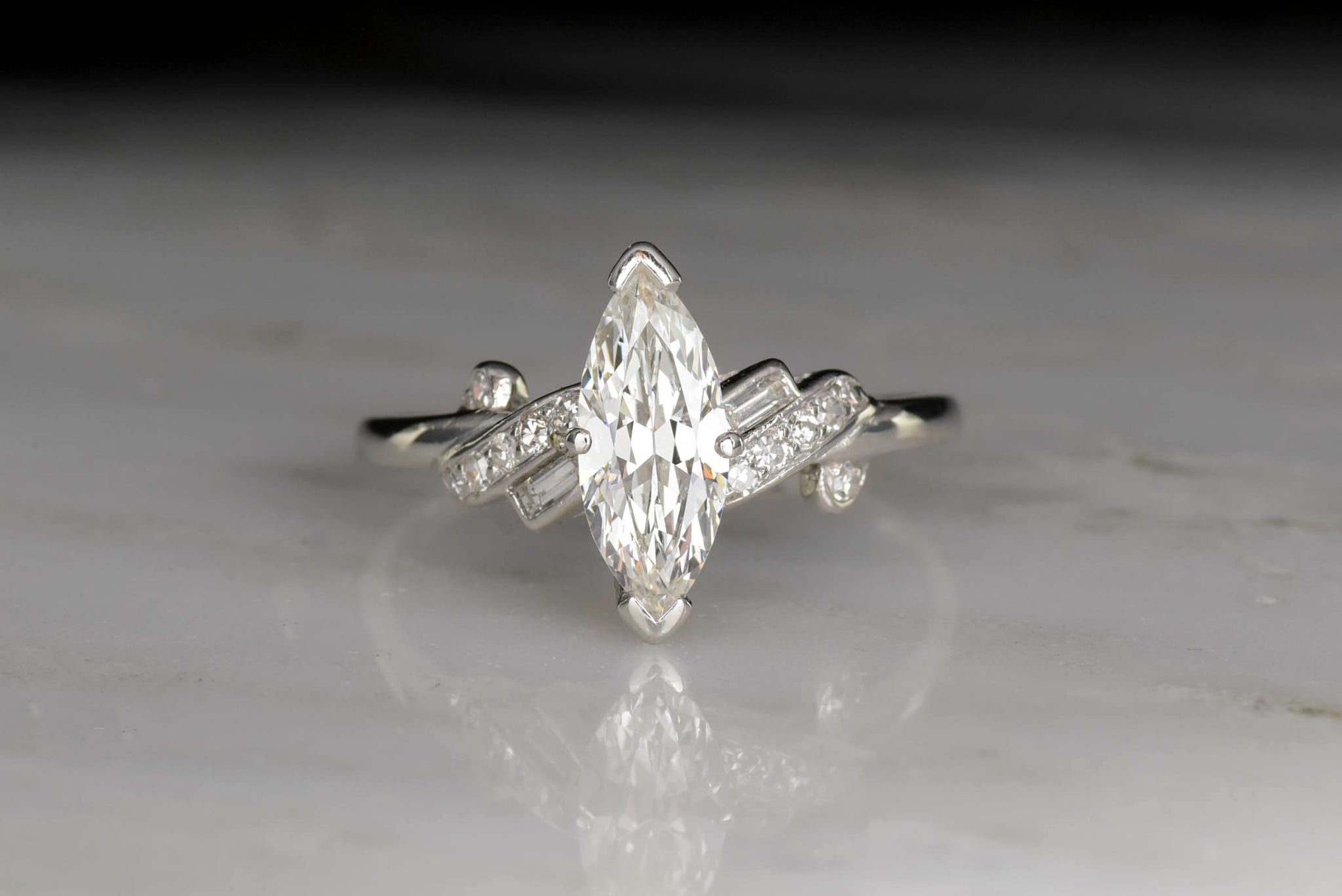 vintage marquise diamond ring