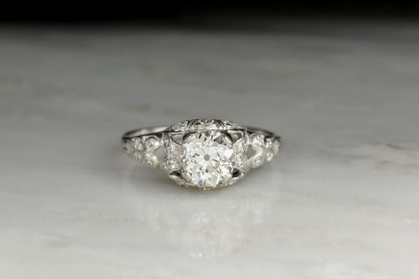 Vintage 1920s - 1930s Late Edwardian Diamond Engagement Ring - Pebble ...