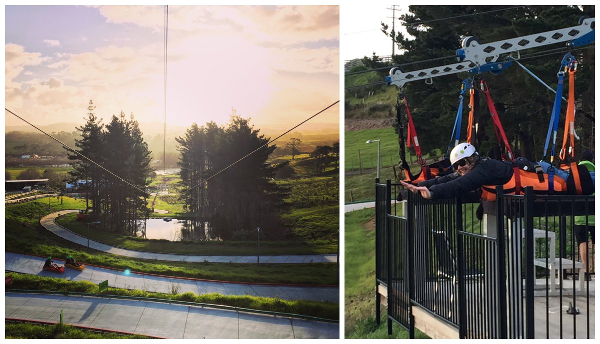 The biplane Silverdale Adventure Park