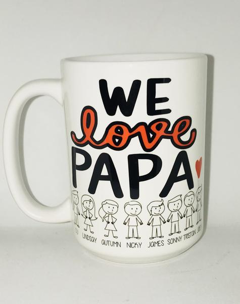Download We Love Grandpa Mug Grandfather Mug Gifts For Father S Day Sweet Fam Pick Me Cups