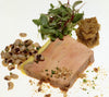 Foie Gras Terrine With Sauternes-Onion Marmalade, Black-Eyed Pea Salad, And Hazelnuts