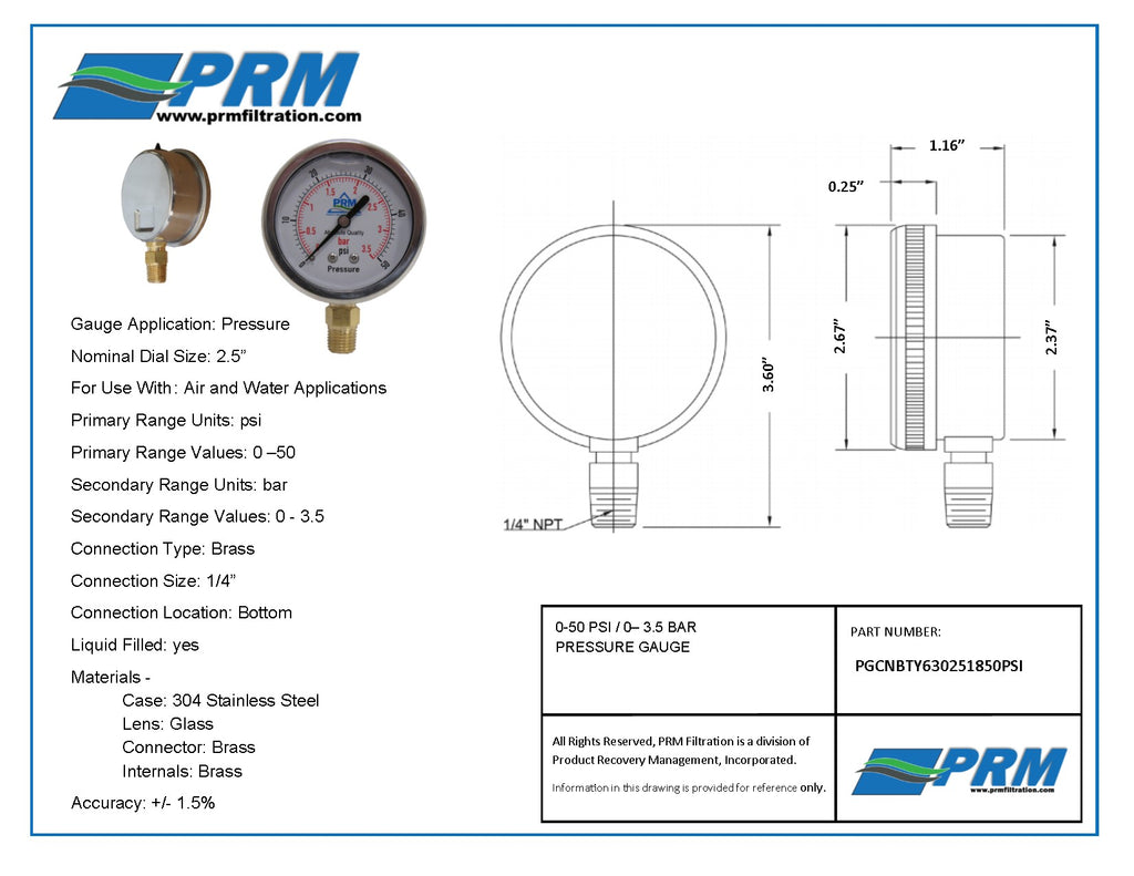 application pressure gauge