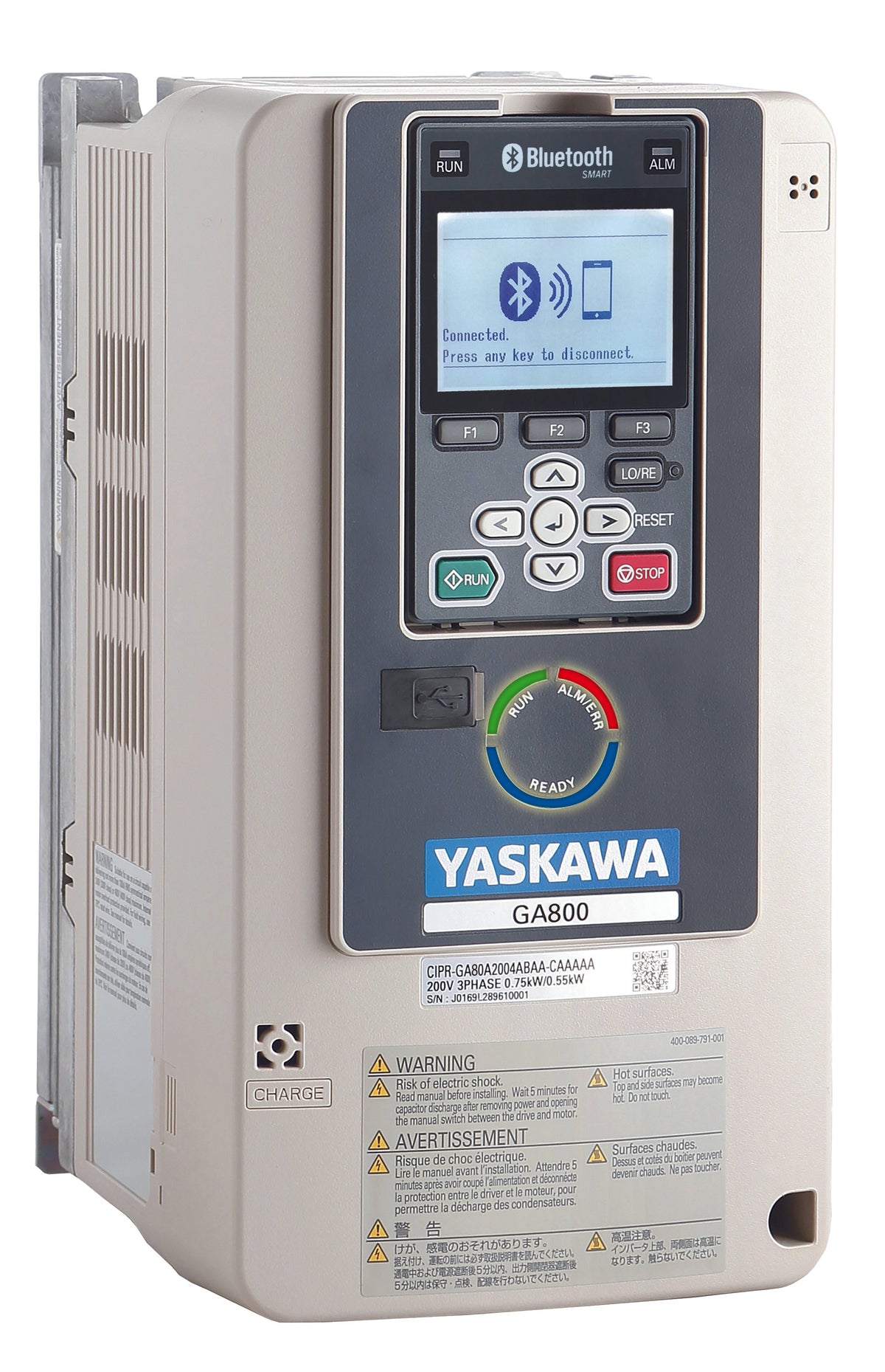 Yaskawa GA80U4103ABM 75 HP 480V 3 Phase VFD AC Drive