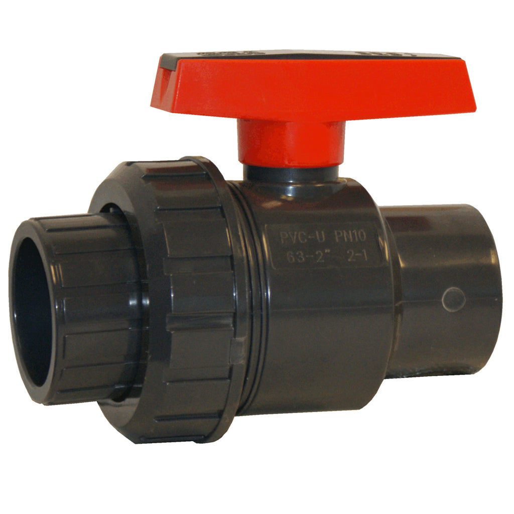 SCHEDULE 80 PVC 2 INCH SINGLE UNION BALL VALVE