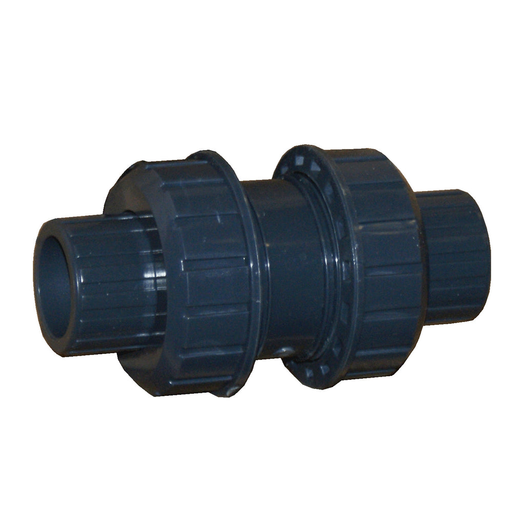 2" Sch 80 PVC True Union Ball Check Valve - Socket Connect